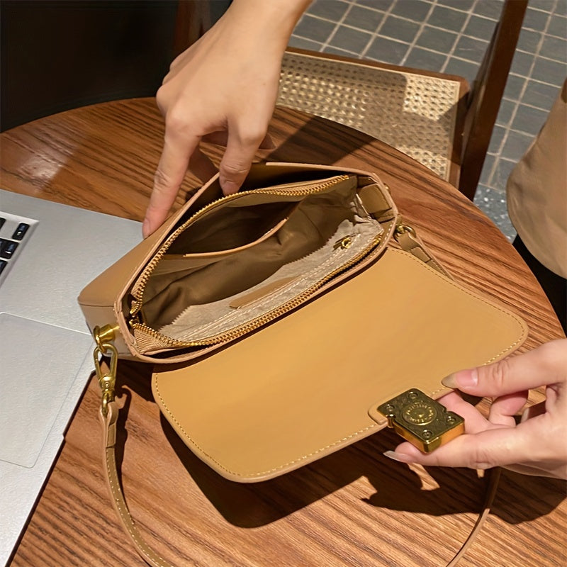 Women's Genuine Convertible Shoulder Bag - Detachable Strap & Magnetic Closure, Large Capacity Tote for Work, Shopping, Casual Outings - Solid Black with Golden-Tone Accents, Guangzhou Crafted, Crossbody Purse, Minimalist Design, Goldtone Hardware