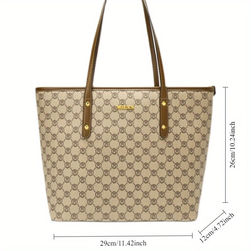 Hong Kong Light Luxury High-end Fashion Large Capacity Office Worker Fashion Women'S Shoulder Tote Bag