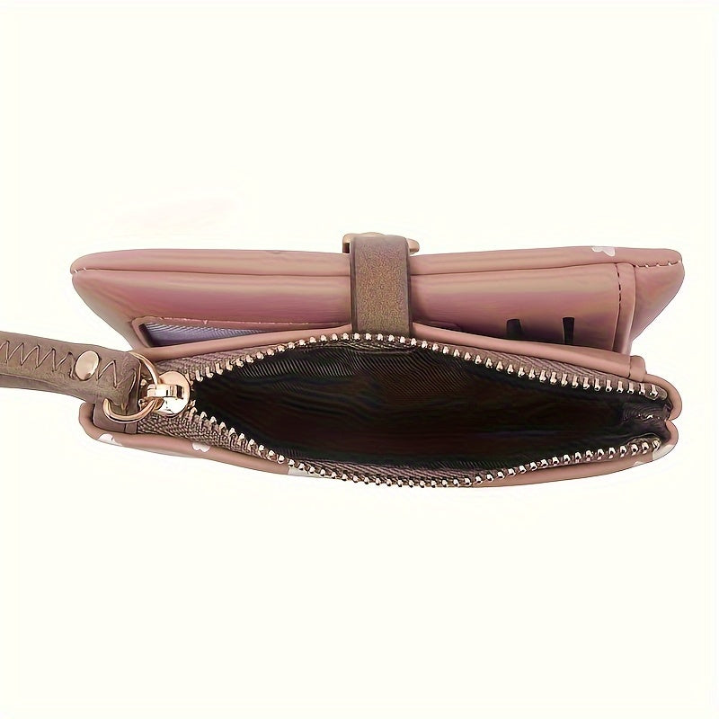New Printed Short Women'S Wallet, a Fresh And Stylish Large-Capacity Multifunctional Purse, Wrist Wallet, Coin Pouch, And Card Holder All in One.