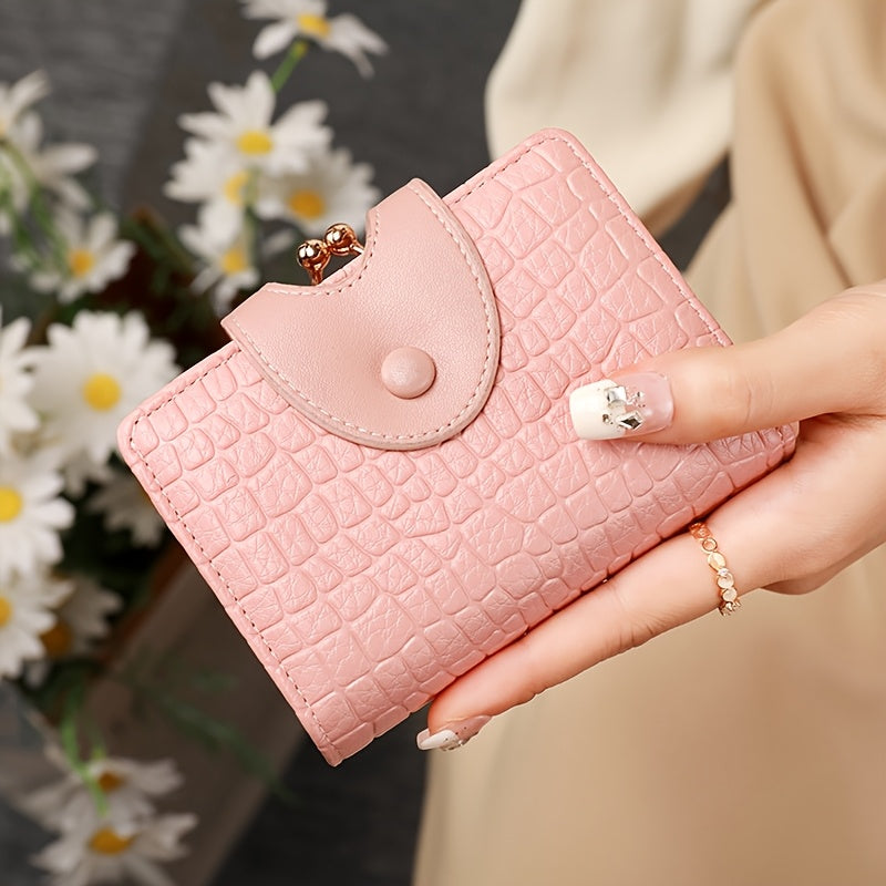 qimanshi Women'S Elegant Synthetic Synthetic Faux Leather Coin Purse - Compact Zipper Wallet with Multiple Card Slots, Elegant Design for Everyday Use, Everyday Wallet | Stylish Zipper Wallet | Secure Closure Wallet