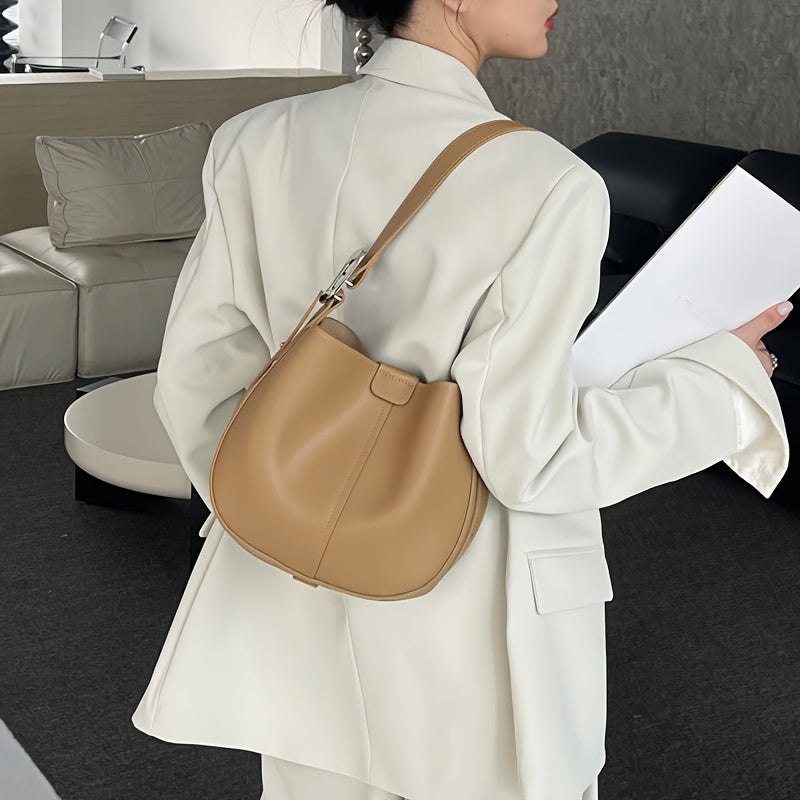 Women's New Crossbody Bag, Versatile Commuting Briefcase, Shoulder Bag, Trendy Leather Top Layer Small Handbag, Handbag