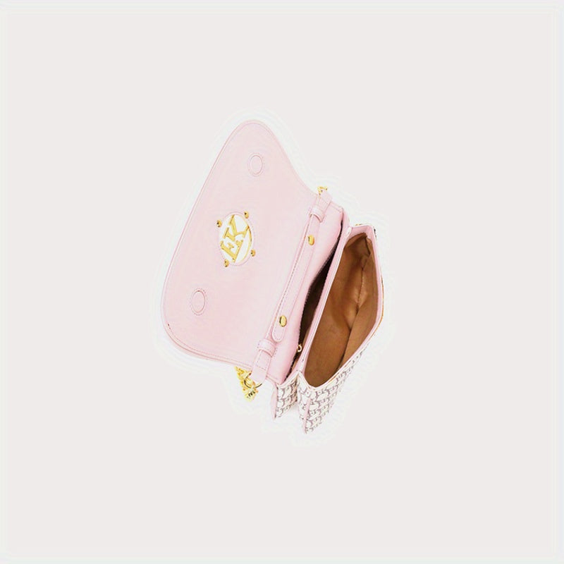 Elegant Women'S Crossbody Bag! 10 Styles Discovered Hong KongFK2025 New Texture Niche High-End Feel Chain Saddle Bag Old Flower Light Luxury Anti-Armpit Bags for Wome