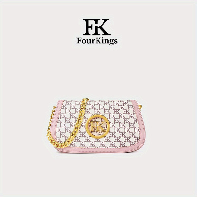 Elegant Women'S Crossbody Bag! 10 Styles Discovered Hong KongFK2025 New Texture Niche High-End Feel Chain Saddle Bag Old Flower Light Luxury Anti-Armpit Bags for Wome