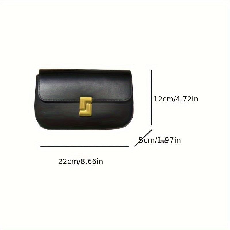 Women's Genuine Convertible Shoulder Bag - Detachable Strap & Magnetic Closure, Large Capacity Tote for Work, Shopping, Casual Outings - Solid Black with Golden-Tone Accents, Guangzhou Crafted, Crossbody Purse, Minimalist Design, Goldtone Hardware