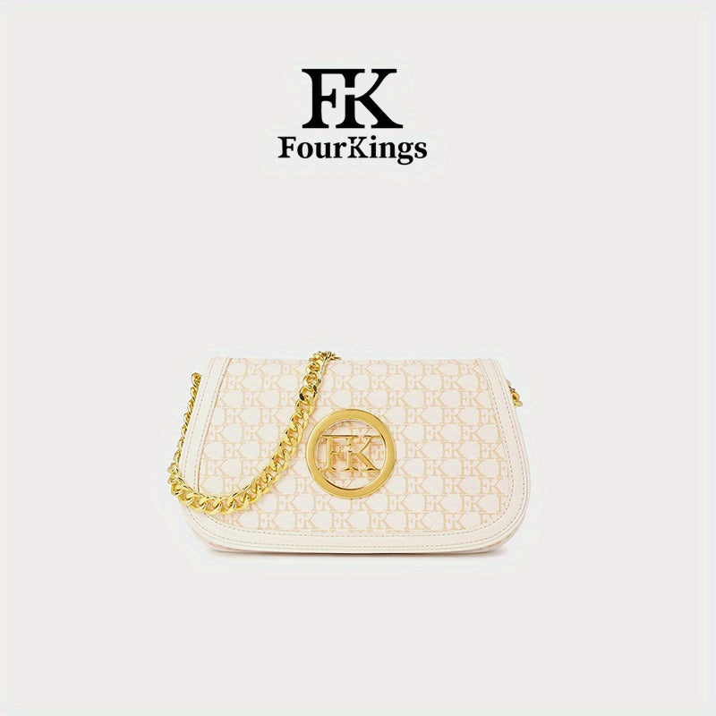 Elegant Women'S Crossbody Bag! 10 Styles Discovered Hong KongFK2025 New Texture Niche High-End Feel Chain Saddle Bag Old Flower Light Luxury Anti-Armpit Bags for Wome
