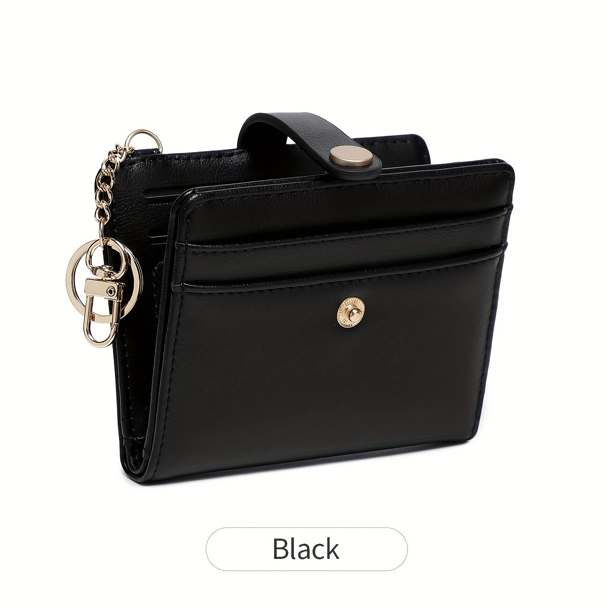 FOREVER MIYIN Compact RFID Blocking Women'S Wallet - Minimalist Ultra-Thin Bi-Fold with Multiple Card Slots, Coin Purse & Keychain, Lightweight Multi-Functional Short Wallet, Black, RFID Blockin