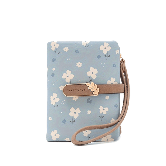 New Printed Short Women'S Wallet, a Fresh And Stylish Large-Capacity Multifunctional Purse, Wrist Wallet, Coin Pouch, And Card Holder All in One.