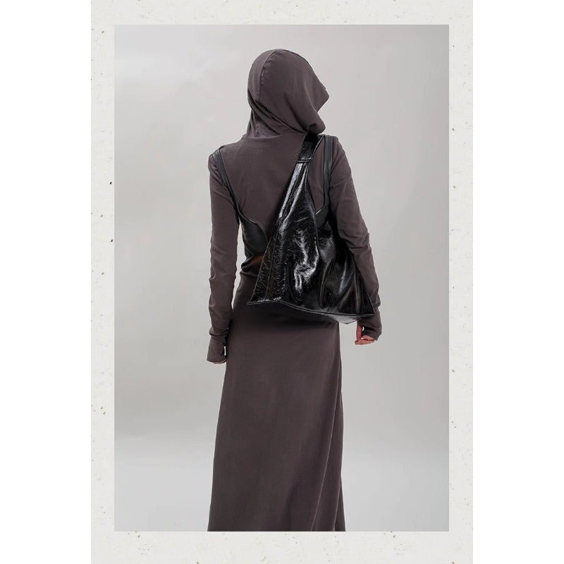 KoniKoni Genuine Leather Tote Bag for Women - Large Capacity Shoulder Bag, Stylish Gray\u002FBlack Commuter Handbag with Magnetic Closure, Soft & Durable Design for Everyday Use