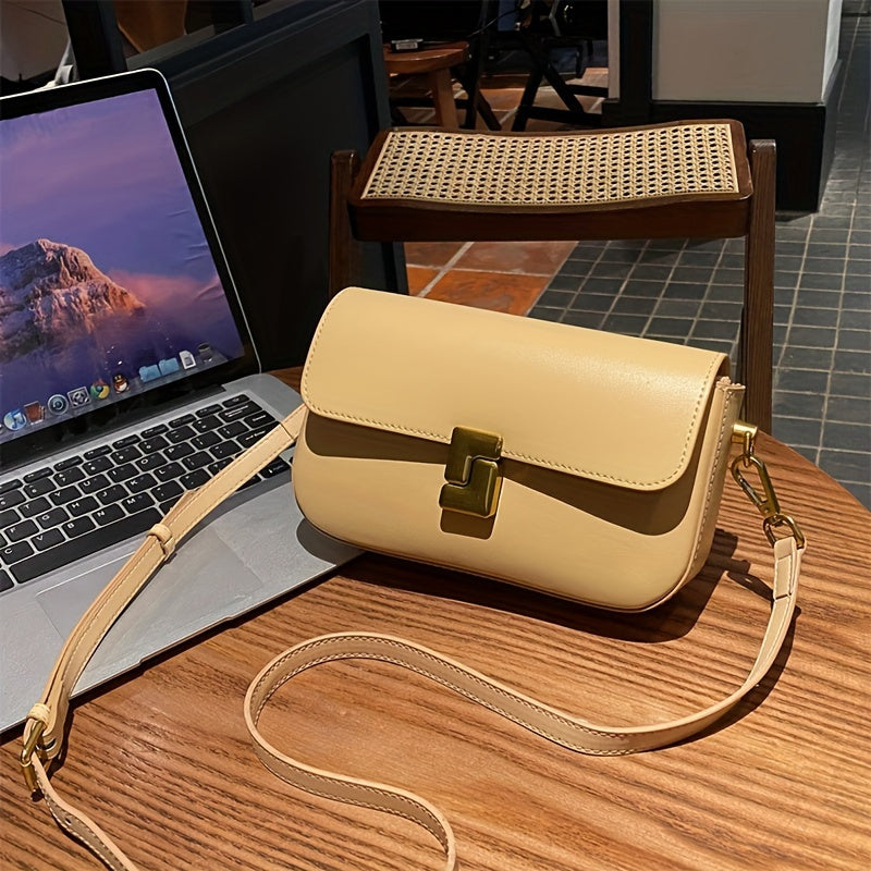 Women's Genuine Convertible Shoulder Bag - Detachable Strap & Magnetic Closure, Large Capacity Tote for Work, Shopping, Casual Outings - Solid Black with Golden-Tone Accents, Guangzhou Crafted, Crossbody Purse, Minimalist Design, Goldtone Hardware