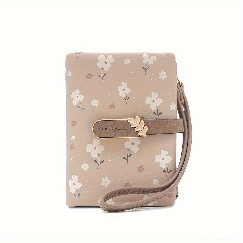 New Printed Short Women'S Wallet, a Fresh And Stylish Large-Capacity Multifunctional Purse, Wrist Wallet, Coin Pouch, And Card Holder All in One.