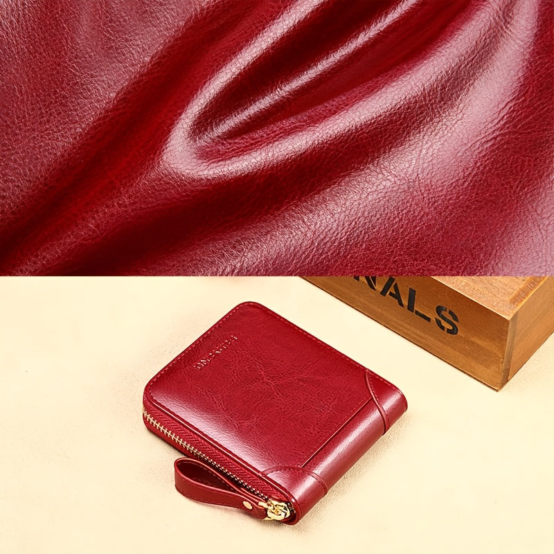 Vintage RFID Wallet BANYANU Women's Vintage RFID Blocking Wallet | Multi-Card Holder with Zipper, 2-Layer, Coin Purse & Card Slots, Compact Design for Everyday Use, Stylish Accessory, Textured Finish
