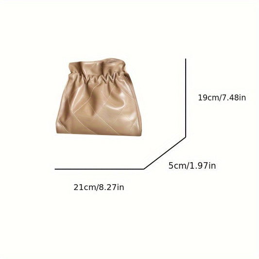 Stylish Women's Quilted Handbag with Adjustable Golden Chain Strap - Large Capacity, Black, Perfect for Shopping & Everyday Use